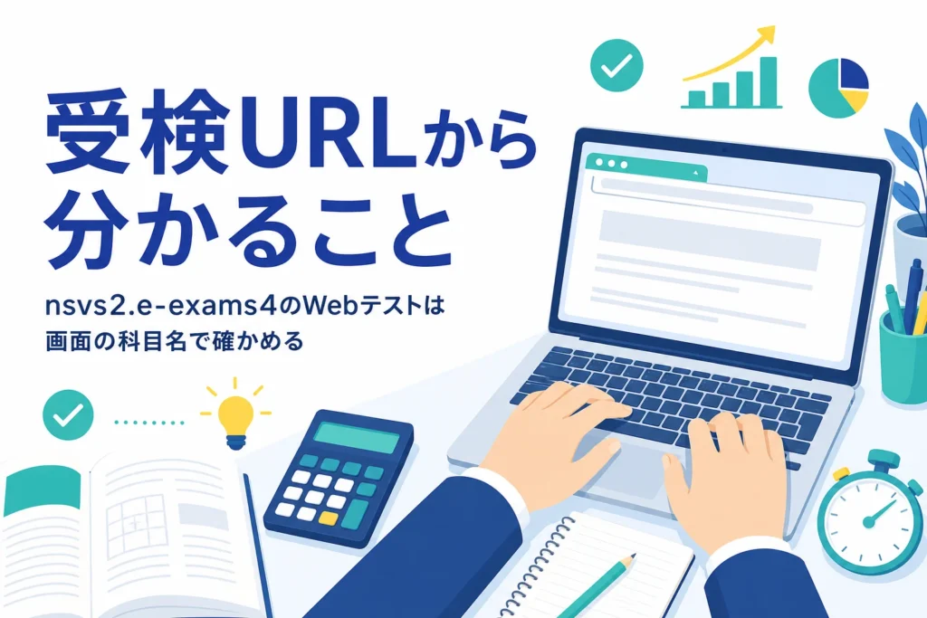 nsvs2.e-exams4 のWebテストの受検URLから分かることと、形式の確かめ方を紹介する記事のアイキャッチ