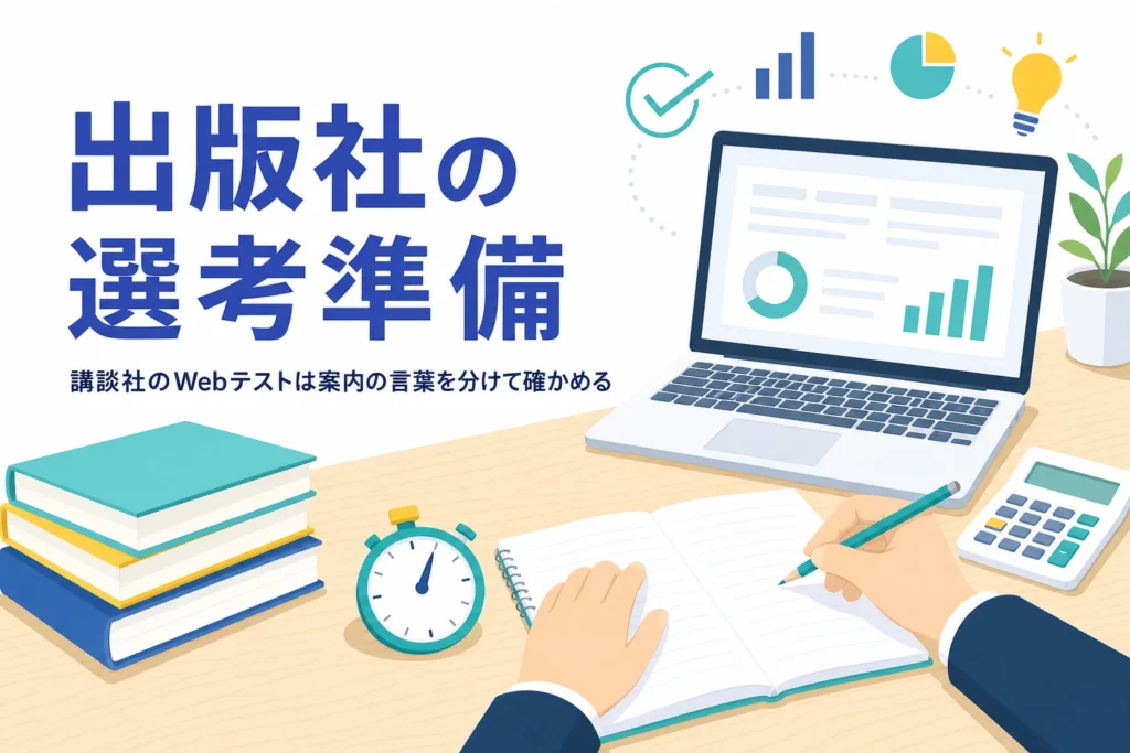 講談社・集英社・小学館のWebテストの確かめ方と準備の進め方を紹介する記事のアイキャッチ